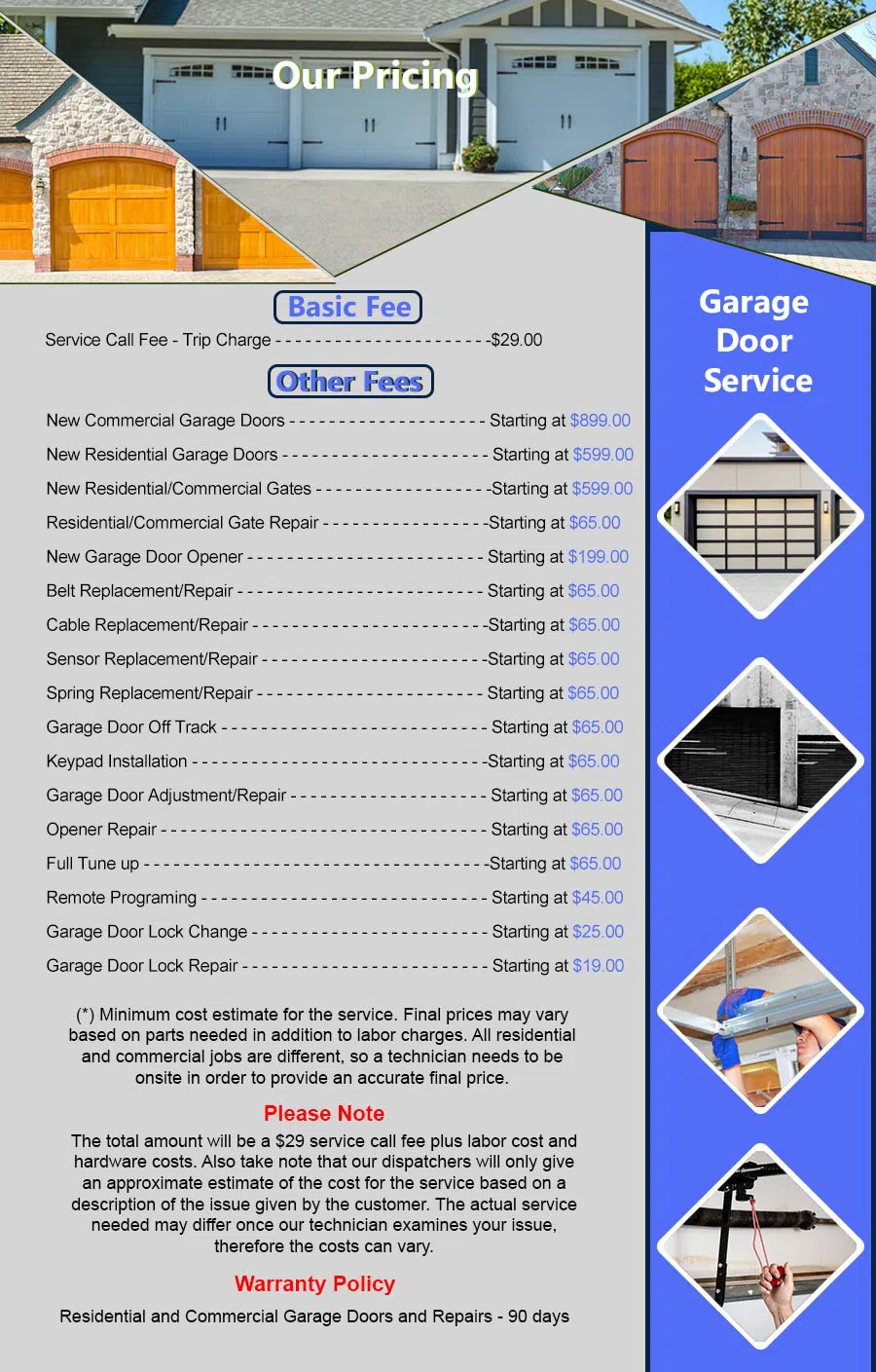 Metro Garage Door Repair Service Indianapolis, IN 317-623-0286